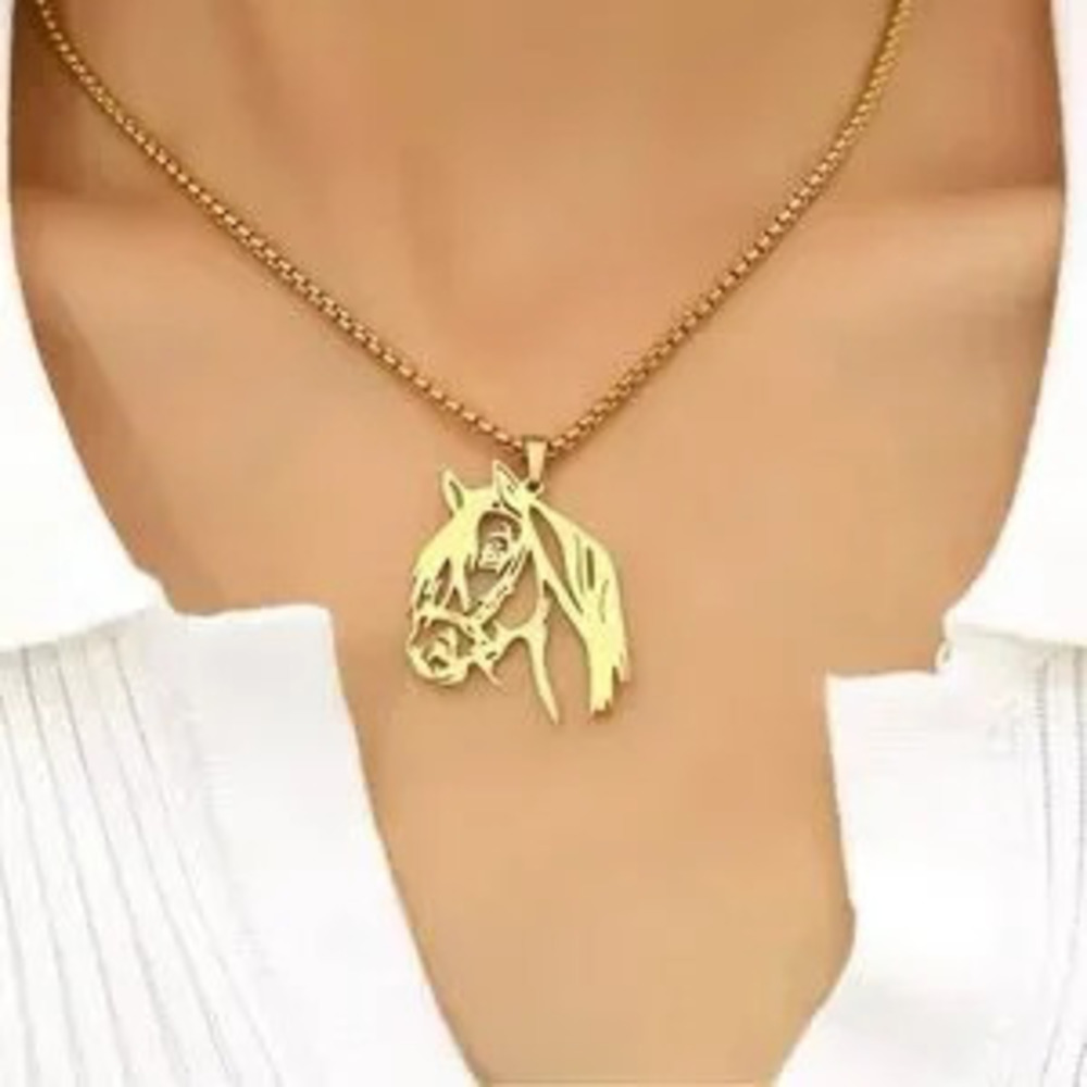 Stainless Steel Horse's Head Necklace